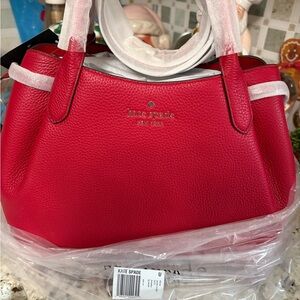 Kate spade cherry red, large dumpling satchel. Discontinued.